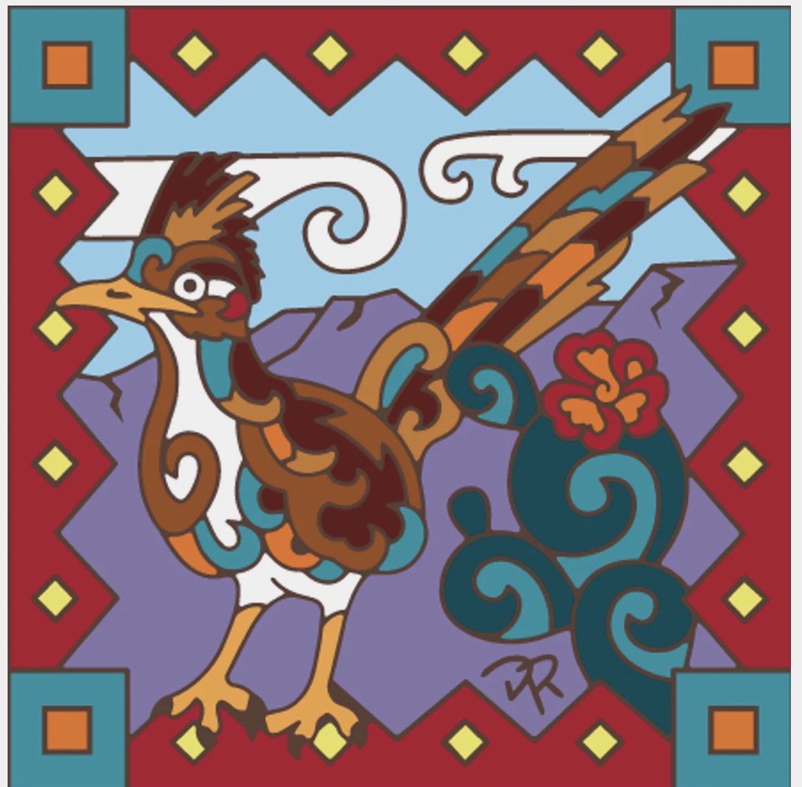 6/15 12pm and 4pm workshops: Glaze a 6” Art Tile - Stylized Roadrunner Tile or Choose your own
