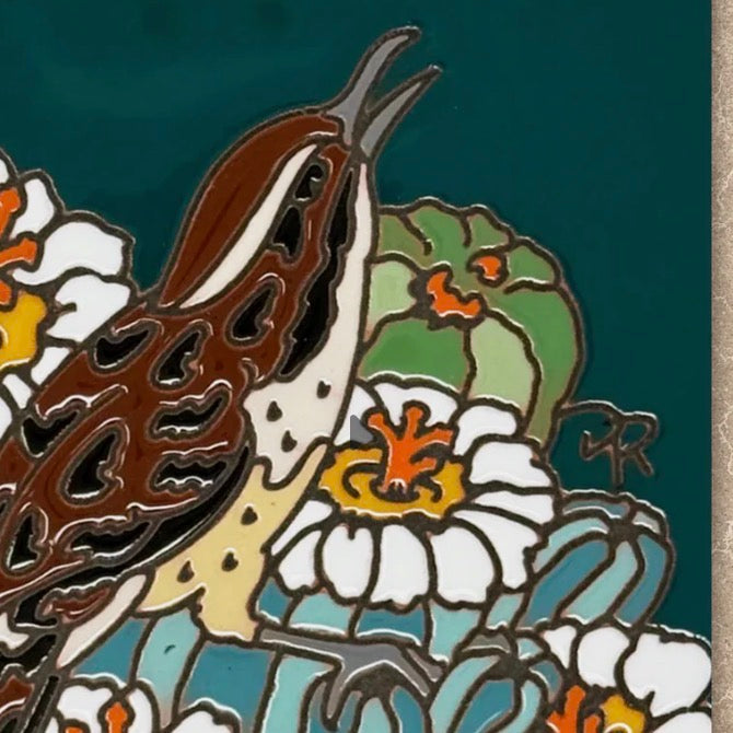 7/6 10am: Glaze a 6” At Tile - Cactus Wren Tile or Choose your own