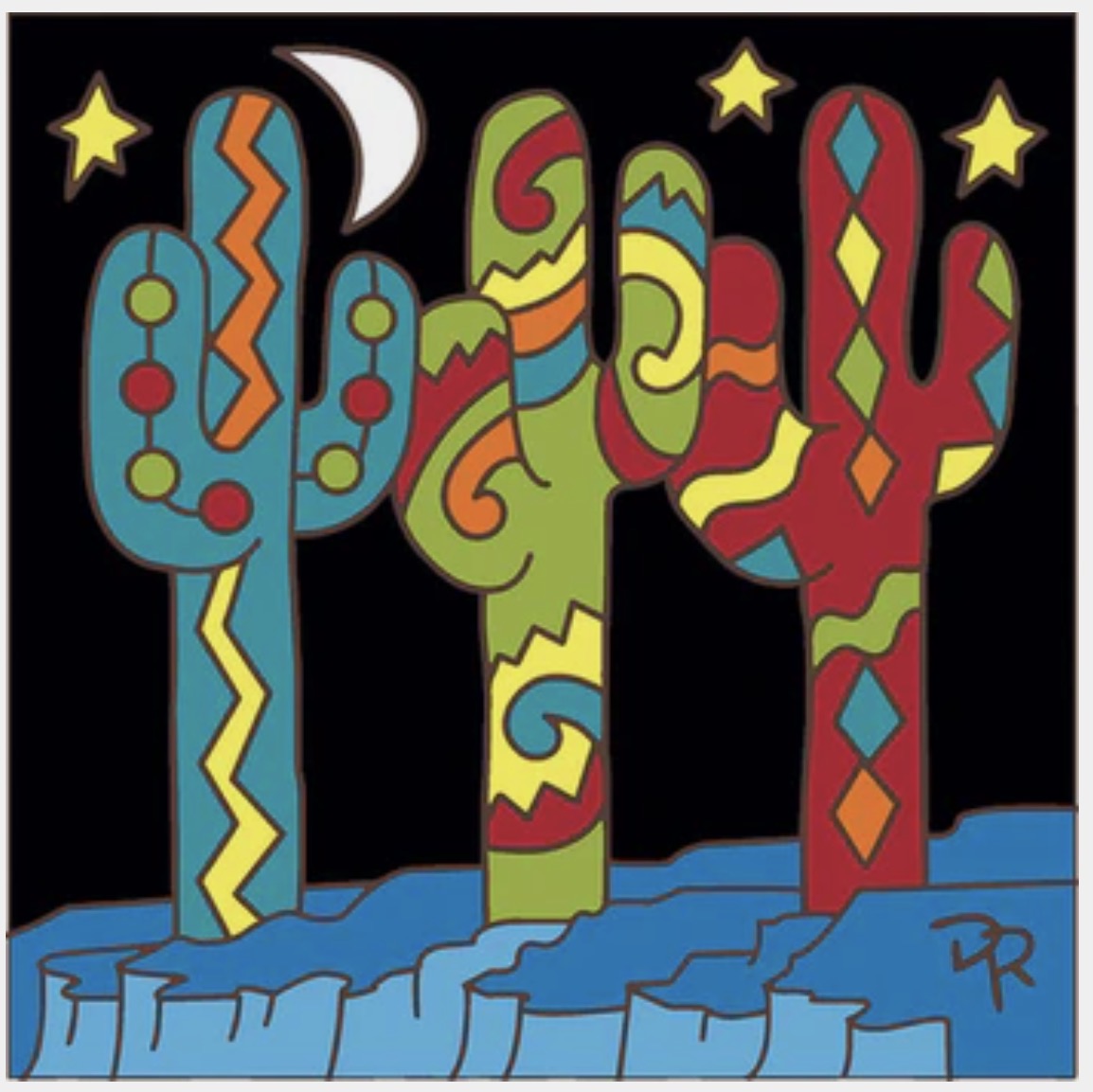 7/24 5pm: Glaze a 6” At Tile - Southwest Saguaros Tile or Choose your own