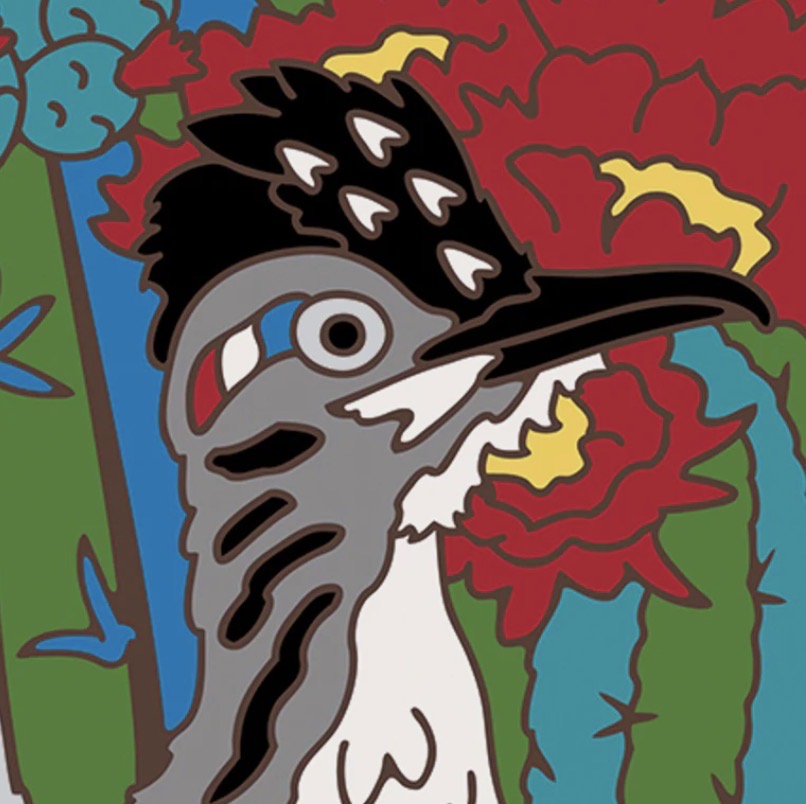 7/10 10am: Glaze a 6” Art Tile - Roadrunner and Barrel Cactus Tile or Choose another design
