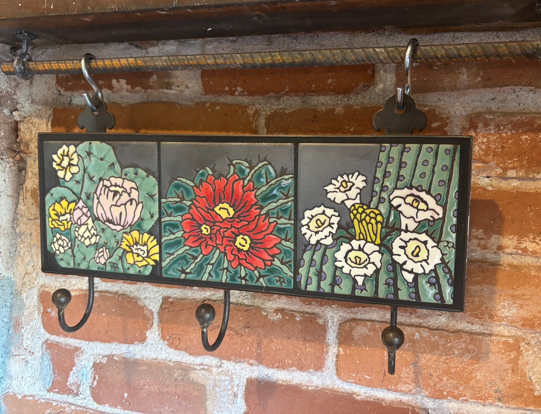 7/16 10am: Glaze a 3-Tile Coat Rack - Includes grouting and framing of tiles