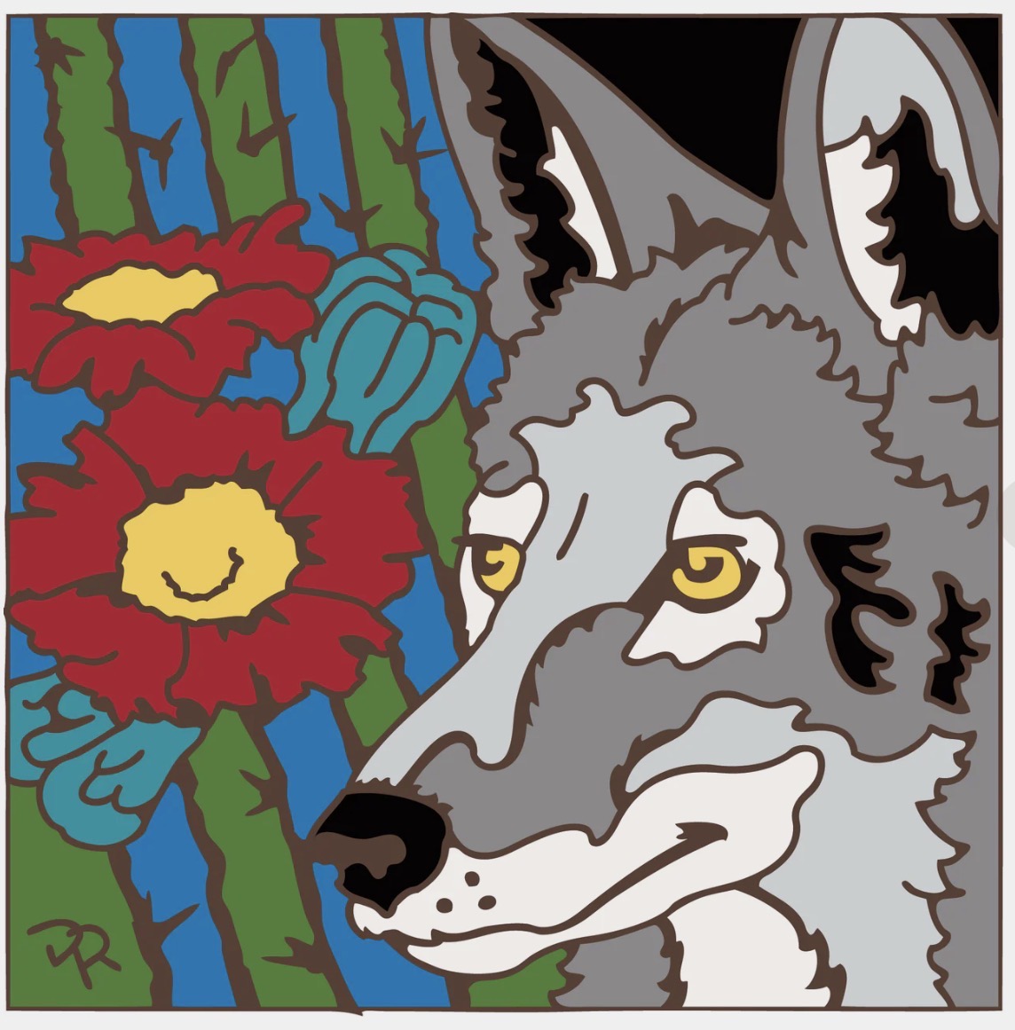 8/11 5pm: Glaze a 6” At Tile -Coyote and Cactus Tile or Choose your own
