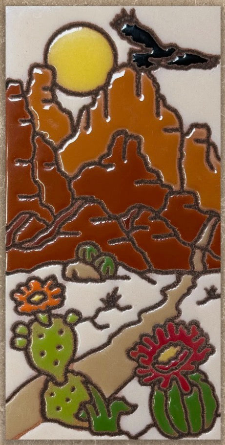 🍁9/20 1pm, 2:15pm, or 3:30pm: Celebrate the Autumnal Equinox at Studio C! Glaze a 3x6 Desert Path tile