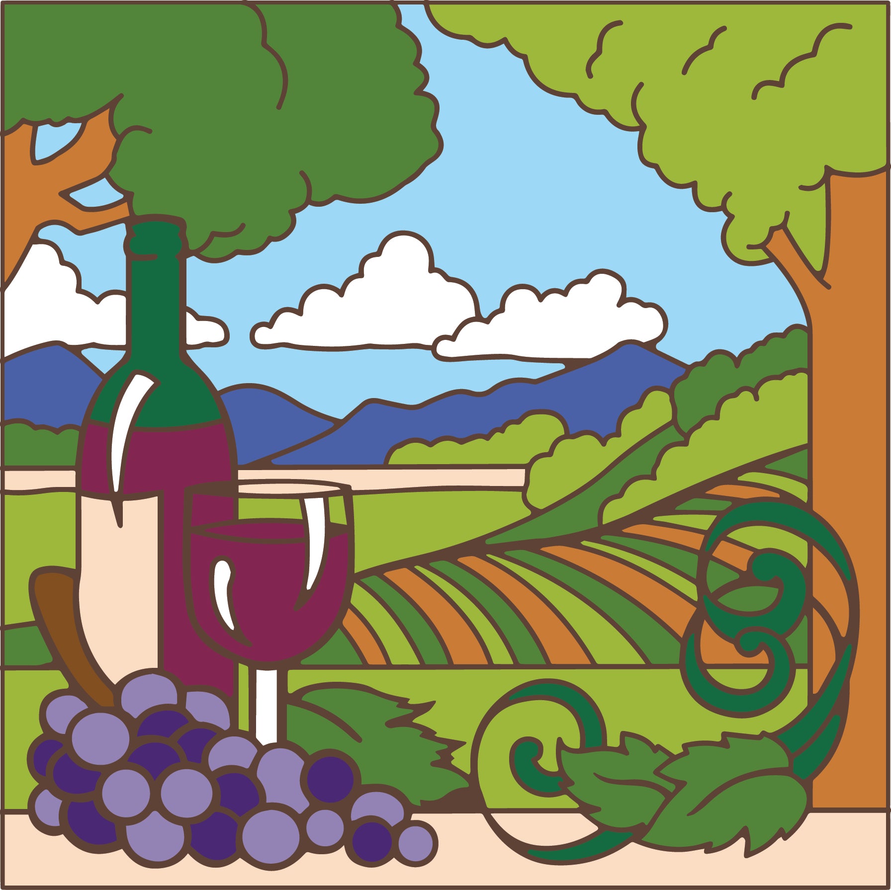 9/24 6pm: Sip and Glaze a 6” Art Tile event with Vertigo Wines at Studio C!