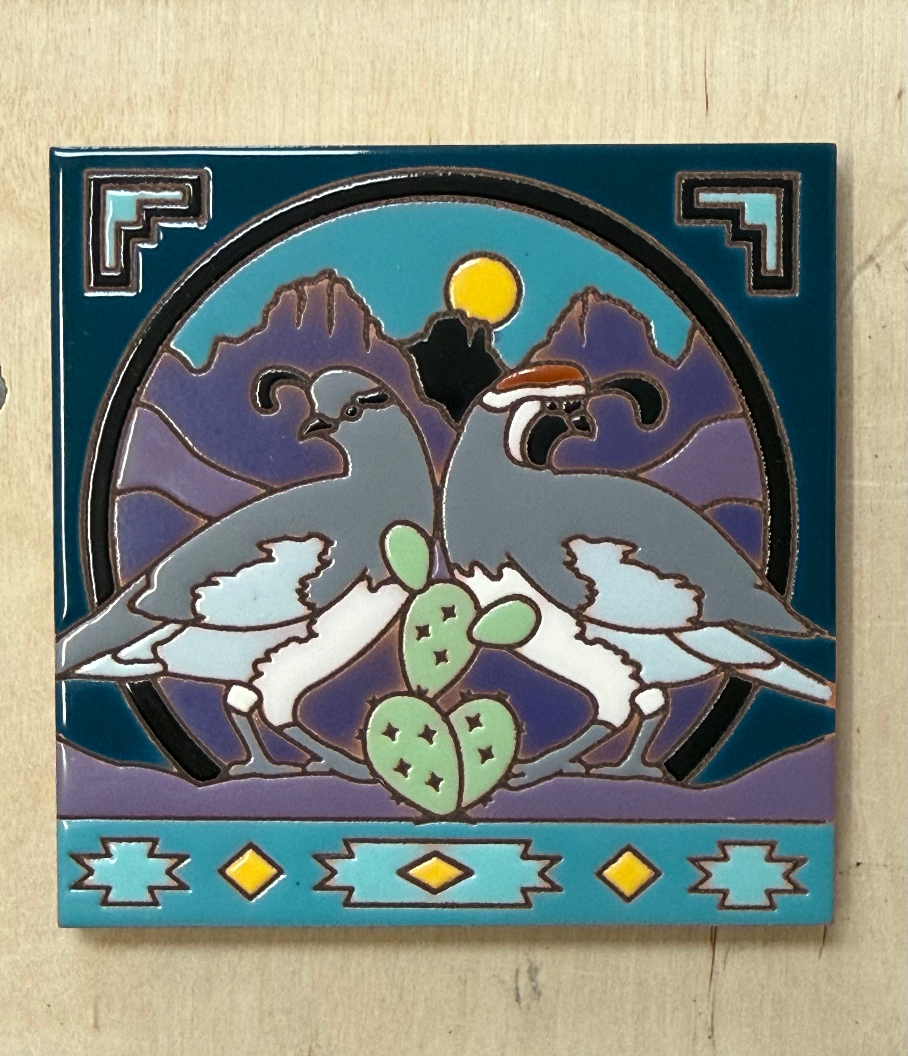 7/30 4pm: Glaze a 6” At Tile - Quail’s Garden Ventana Tile or Choose your own