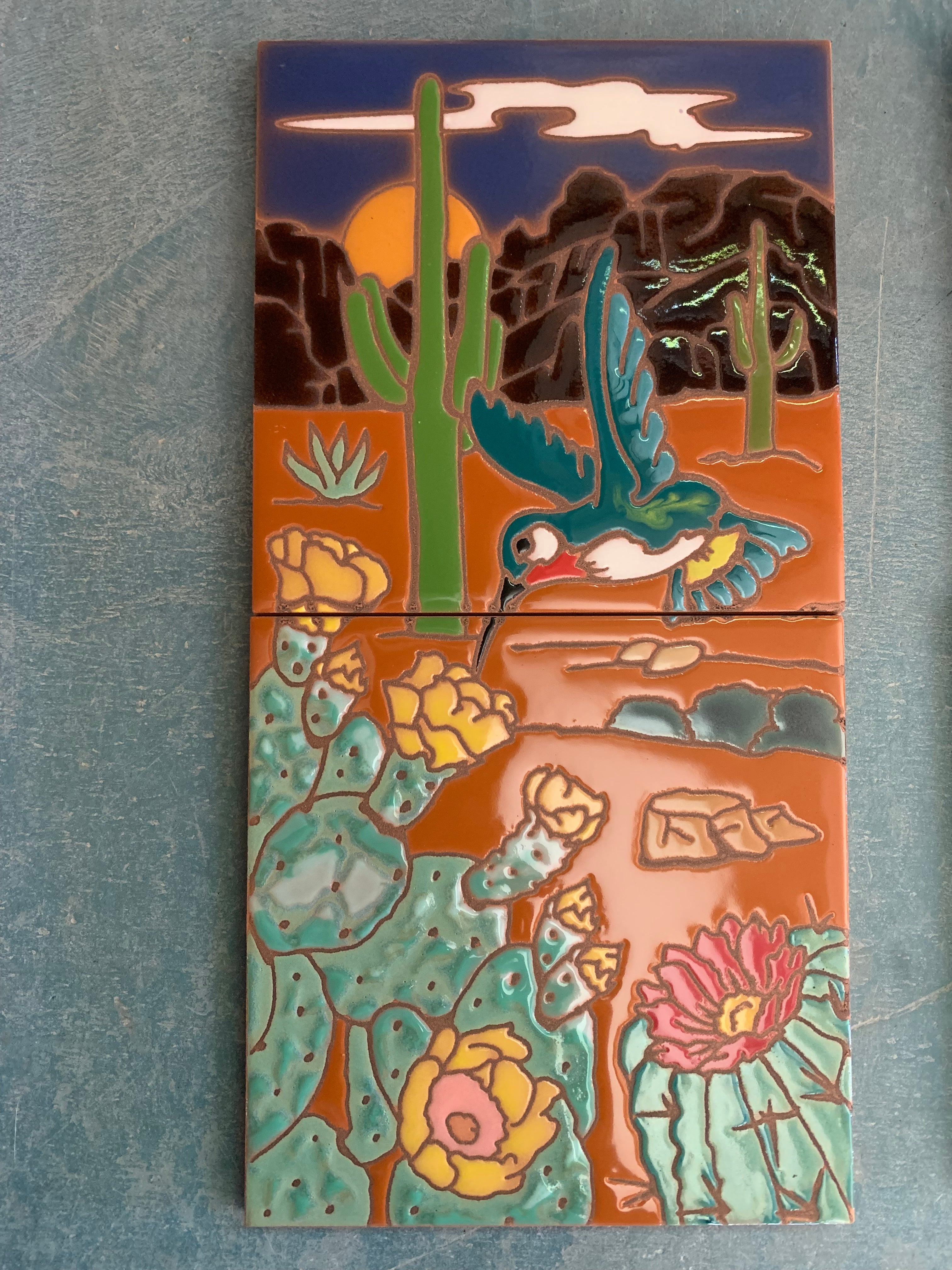 9/2 10am: Glaze a 6x12” Mural - Desert Hummingbird Mural