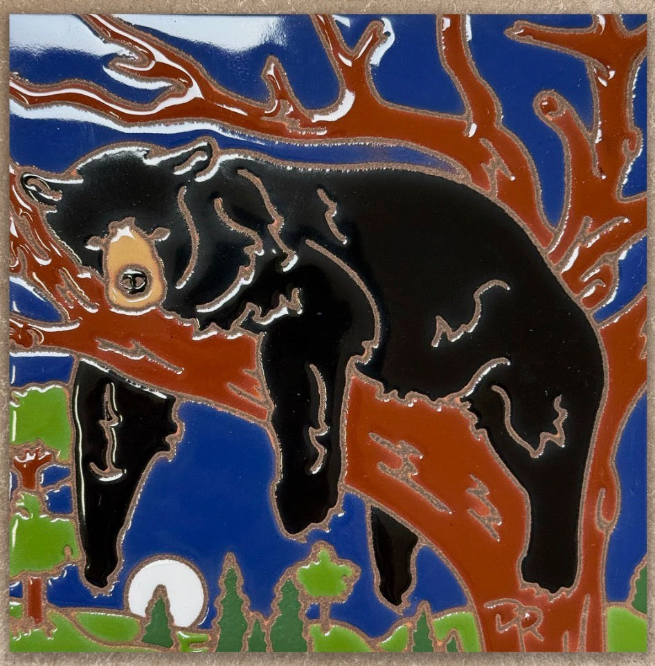 10/1 6pm: Glaze a 6” At Tile - Bear Tree Nap Tile or Choose Another Design